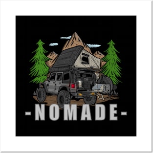 Nomade Jeep Wrangler - Grey Posters and Art